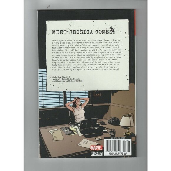 Jessica Jones Alias MAX Bendis Gaydos Vol. 1 Comic Explicit Content Graphic Book - Picture 2 of 10